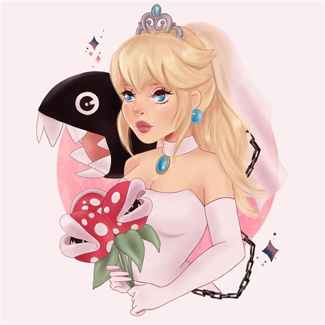 My Princess Peach fanart! I first painted her in June and I mean it was ...