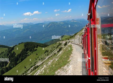 Dampflokomotive Eines Alten Zahnradbahn Schafberg Wolfgangsee