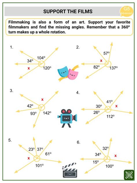 Reflex Angles Themed Math Worksheets | Aged 8-10 Years