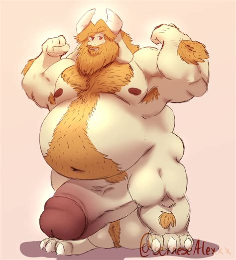 Alex On Twitter NSFW Asgore Showing Off His Big Muscles And His Fat