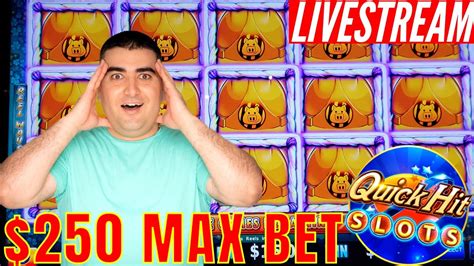 250 Max Bet Huff N More Puff Las Vegas Slots Biggest Bets Live Youtube