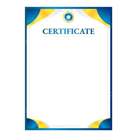 Blue Certificate Border Vector