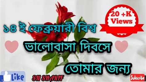 14 ই ফেব্রুয়ারি ভালোবাসা দিবস Valentines Day Youtube