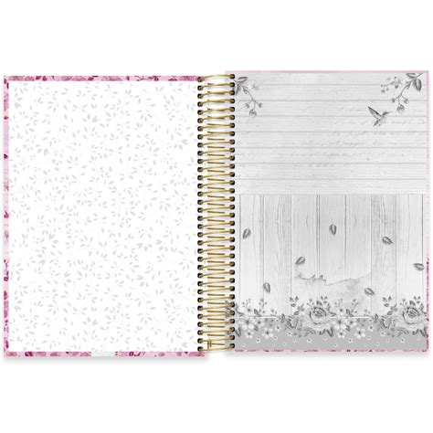 Caderno Universit Rio Capa Dura X Folhas Femmina Rosa Spiral