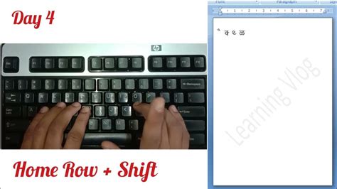 Hindi Typing Kruti Dev 010 Day 4 Home Row Part 4 Free Typing Lesson Learning Vlog