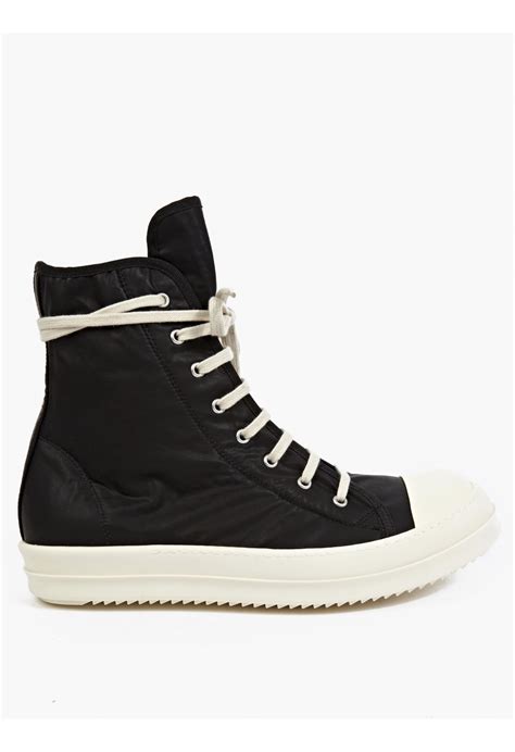 Drkshdw By Rick Owens Black Hi Top Sneakers In Black For Men Lyst