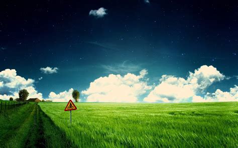 Green Grass Under White Clouds During Daytime Hd Wallpaper Wallpaper Flare