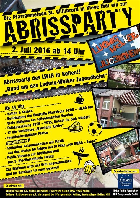 Abriss Fete Ludwig Wolker Jugendheim St Willibrord