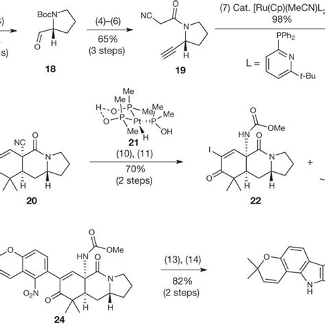 Selected prenylated indole alkaloids. The prenylated indole alkaloid ...