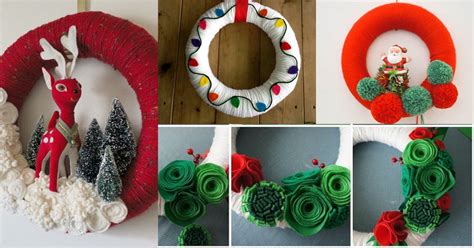 Amazing Yarn Wrapped Christmas Wreath