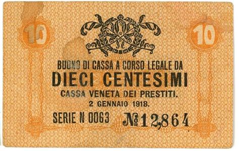 10 Centesimi Cassa Veneta Dei Prestiti Italy Numista