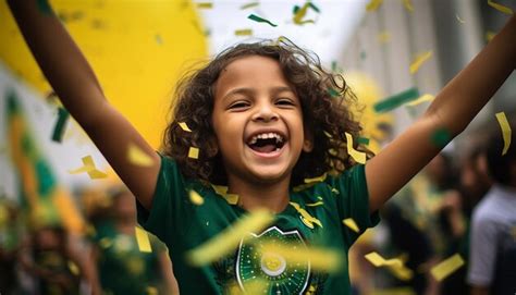 Dia internacional do brasil feliz e celebração fotografia de retrato