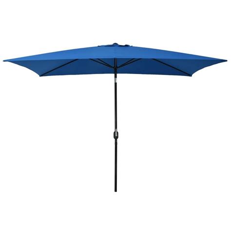 VIDAXL Parasol D Exterieur Avec Poteau En Metal 300x200 Cm Azure Pas