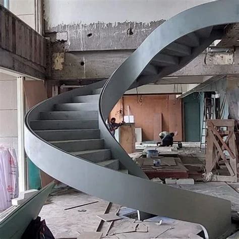 Indoor White Mild Steel Spiral Staircase 20mm At Rs 4700 Sq Ft In Thane