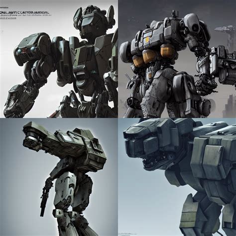 KREA AI Combat Mech From Metal Gear Highly Detailed Mili