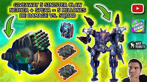 Giveaway Sinister Claw Nether Spear Elprofetagaming War Robots