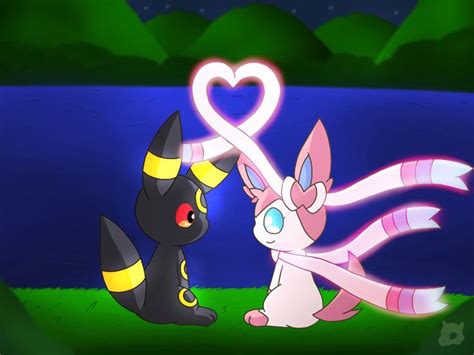 Umbreon And Sylveon Cute Pokemon Wallpaper Pokemon Eeveelutions Pokemon Eevee