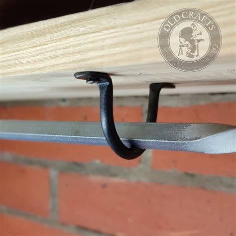 Blacksmith Forged Under Counter Hook Shackle Iron Shelf Under Etsy