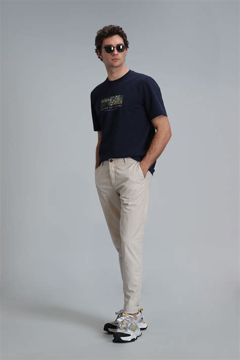 Tom Smart Erkek Chino Pantolon Slim Fit Bej LUFIAN