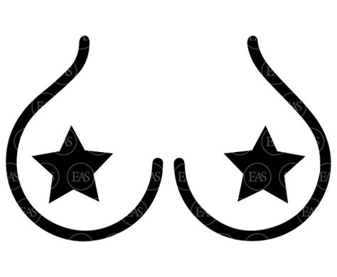 Star Nipples Svg Boobs Svg Tits Svg Vector Cut File For Etsy