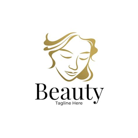 Modèle De Logo Beauté Femme Or Vecteur Premium