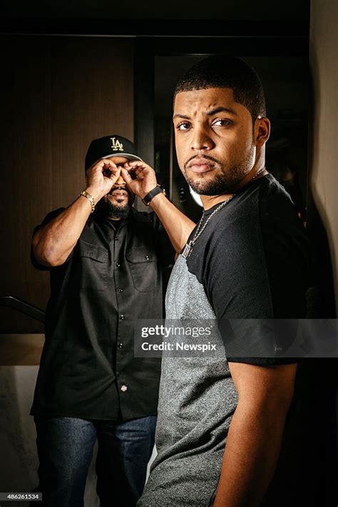 American Rappers Ice Cube And Oshea Jackson Jr Pose During A Photo News Photo Getty Images