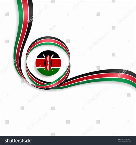 Kenyan Flag Wavy Abstract Background Vector Stock Vector Royalty Free