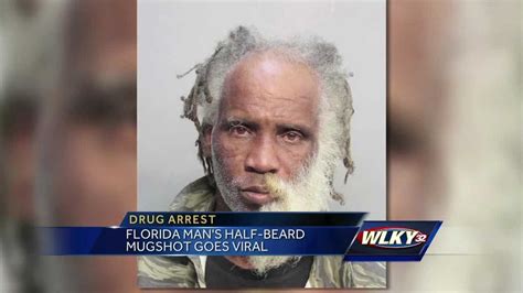 Man S Mugshot Goes Viral Thanks To His Half Beard