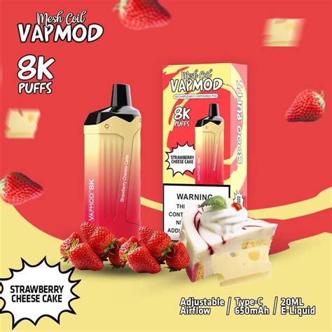 Vapmod Qd Strawberry Cheese Cake Flavor K Puffs Delight Your Taste