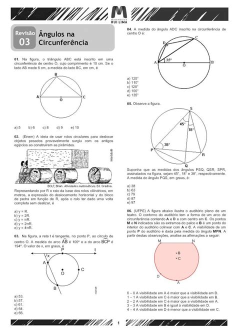 Pdf 04 A Medida Do ângulo Adc Inscrito Na Circunferência De