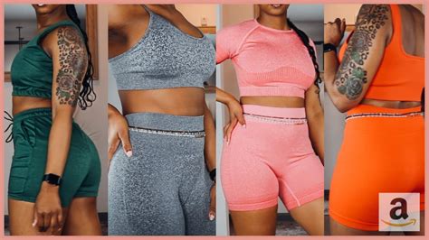 TRYING ON AMAZON 2 PIECE MATCHING SETS LOUNGE FITNESS WEAR LESS