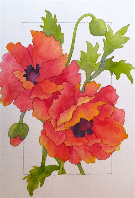 The Painted Prism: WATERCOLOR WORKSHOP: Painting Red Poppies