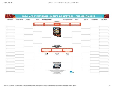 Heres A Printable 2024 Ncaa Tournament Bracket The Spun