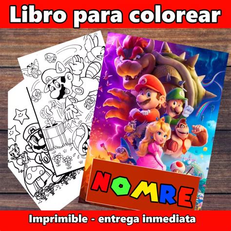 10 Libros Colorear Crayones Souvenirs Super Mario Bross Mebuscar