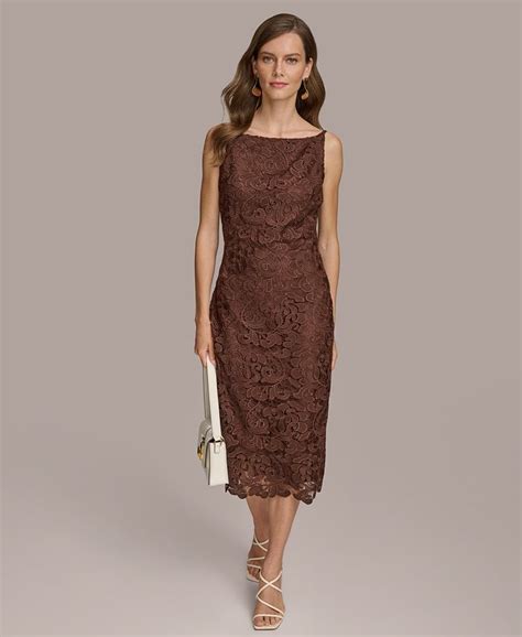 Donna Karan New York Donna Karan Womens Square Neck Sleeveless Lace