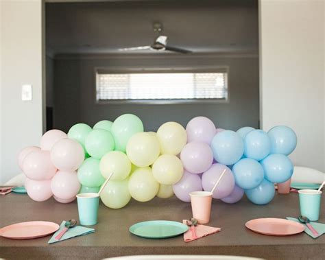 Pastel Rainbow Balloon Table Runner Diy Kit Table Runner Diy Rainbow