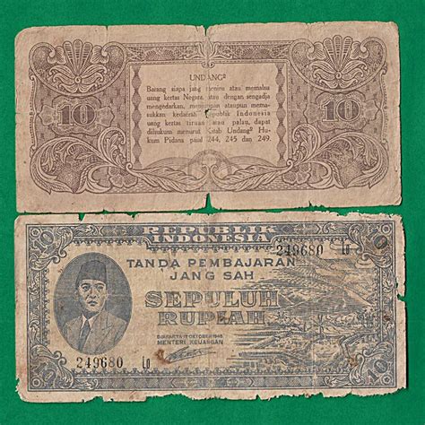 Jual Uk Uang Kuno Indonesia Asli Rupiah Soekarno Tahun Uang