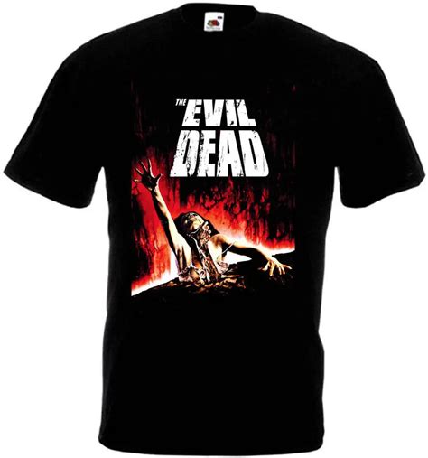 Evil Dead Movie Poster Horror Men Tshirt Hip Hop Clothing T Shirts