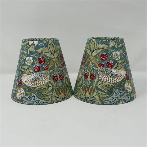 Strawberry Thief Teal Candle Clip Shades In A William Morris Etsy UK