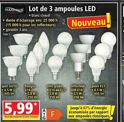 Promo Lot De Ampoules Led Maximus Chez Norma Icatalogue Fr