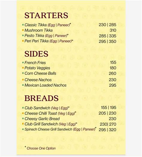 Menu At Urban Eggs Surat