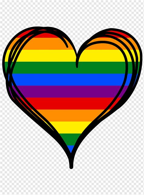 Rainbow Heart Heart Doodle Lgbt Heart Heart Png Pngwing