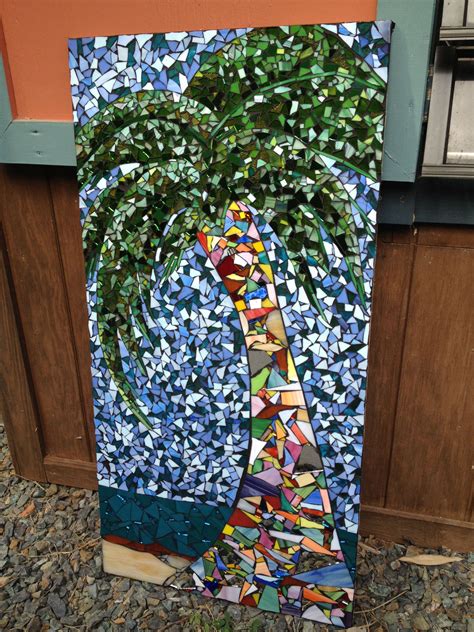 Mosaic Palm Tree Glass Mosaic Art Mosaic Art Mosaic