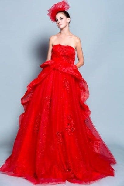 Red Strapless Ball Gowns From Darius Usa