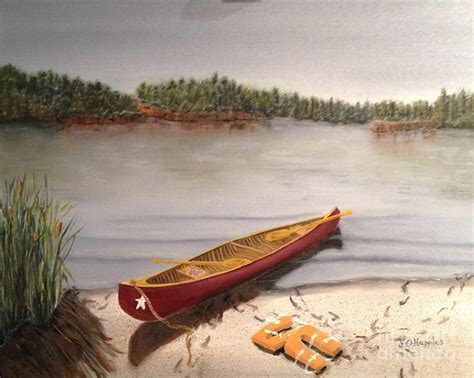 Red Canoe 2 Painting By J O Huppler Fine Art America