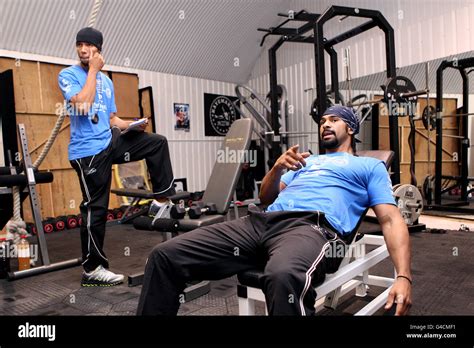 Boxing David Haye Open Training Session Hayemaker Boxing Gym Boxer David Haye During The