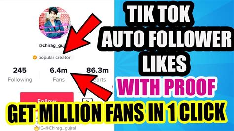 TIK TOK AUTO LIKES FOLLOWER HACK IN CLICK TRICK HOW TO BUY FOLLOWERS