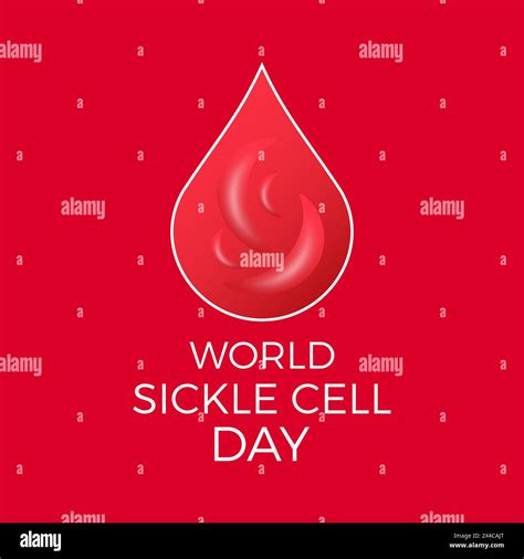 World Sickle Cell Day Health Awareness Vector Illustration Disease