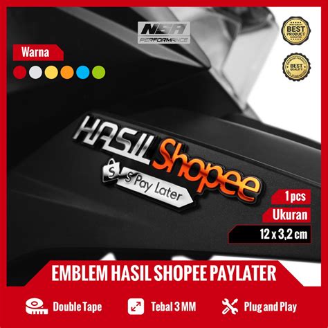 Jual Nsa Emblem Hasil Shopee Pay Later Logo Pcs Hasil Shopee Spay