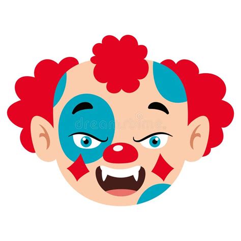 Dibujo De Una Cara De Payaso Espeluznante Ilustraci N Del Vector